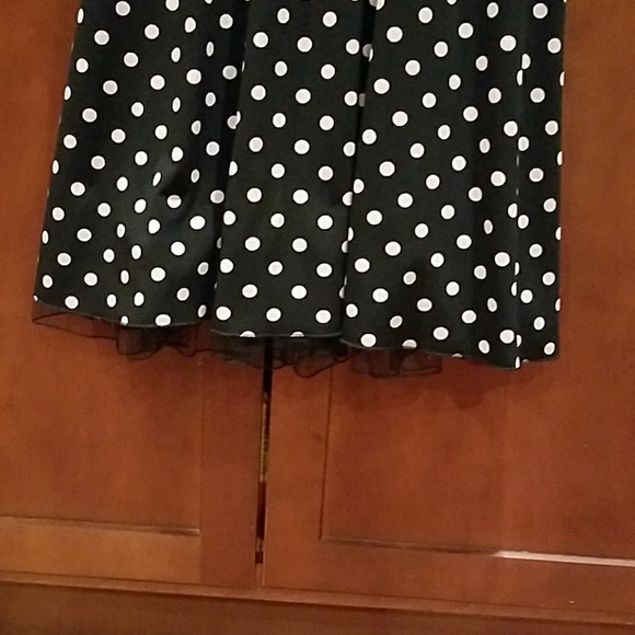 Cute Dress! Black w/Pink Polka Dots - Picture 3 of 6